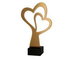 Dobbelt hjerte statuette