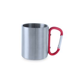 Outdoor krus i rustfrit stål med karabin hank 210 ml