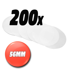 200 stk. mylar til 56mm badges