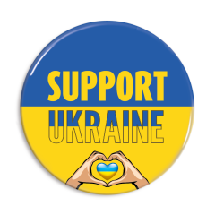 Support Ukraine farverig badge