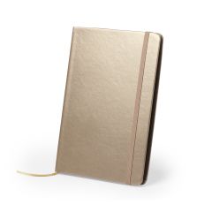 Notesbog med metallic kunstlæder design og blanke sider, A5