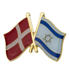 Danmark - Israel venskabsflag emaljepin