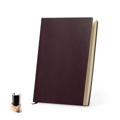 A5 notesbog med blødt kunstlæder omslag og linjerede sider