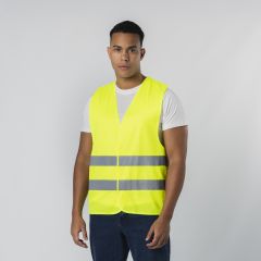 Refleksvest af polyester med tryk mulighed