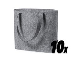 10 styk filt muleposer med dit eget logo
