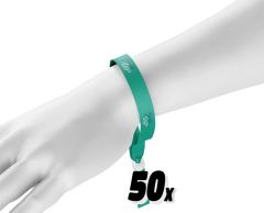 50 styk festival armbånd med logo