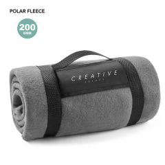 Fleecetæppe med håndtag 130x160cm