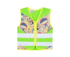 Refleksvest for børn med lynlås og eventyr motiver