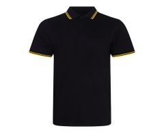 Polo shirt med farvet krave og manchet