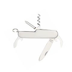 Lommekniv nøglering i aluminium og rustfrit stål med 6 funktioner