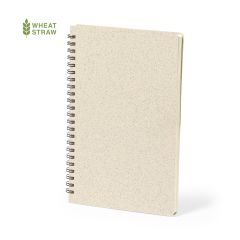 Lille notesbog af hvedehalm og spiralryg