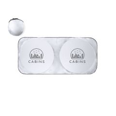 Sølvfarvet polyester solskærme, foldbar og med pose