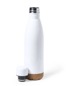 Vandflaske med sublimationstryk og korkbund 750 ml