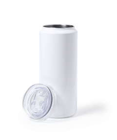 Cylinderformet termokrus med gennemsigtigt låg 650 ml