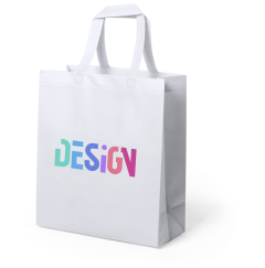 Non woven pose i fuldfarvet tryk med forstærkede hank (Afgiftspligtig)