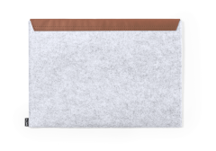 Laptop sleeve med PU læder og RPET filt