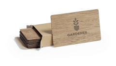 Træ visitkort i kraft æske