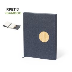 Notesbog og kuglepen med RPET og bambus omslag, A5