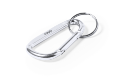 Sølv karabiner nøglering af genbrugt aluminium 