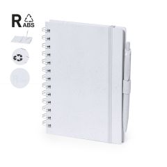 Notesbog og kuglepen af genanvendt ABS plast materiale, A5