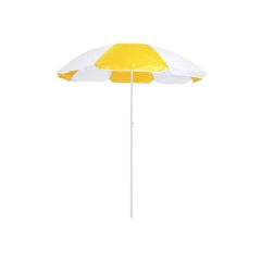 Strand parasol med hvide og farvede paneler