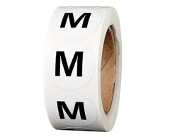 Str. M klistermærker (Medium) - 500 stk, 25mm