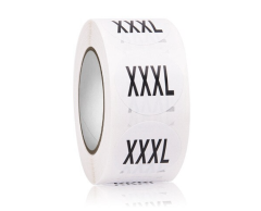 Str. 3XL klistermærker (XXXL) - 500 stk, 25mm