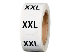 Str. XXL klistermærker på rulle, 500 stk, 25mm