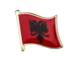 Albaniens flag emaljepin