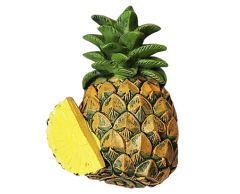 Ananas køleskabsmagnet, 3D frugt magnet, 66x50mm