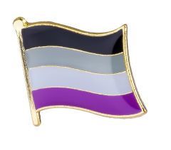 Aseksuel flag emalje pin