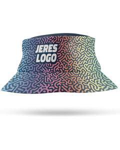 Bøllehat med logo all-over fuldfarve tryk