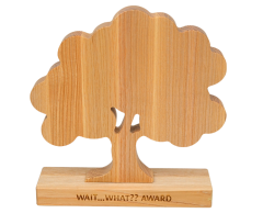 Bæredygtighedspris med træ design fremstillet af træ