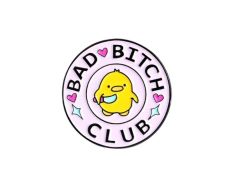 Bad bitch club kylling med kniv pin