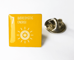 Bæredygtig energi printet pin SDG verdensmål nr. 7