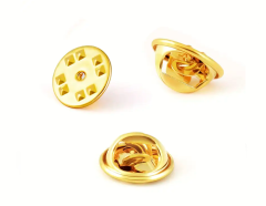 Imiteret guld sommerfugle pins låse 10 stk.