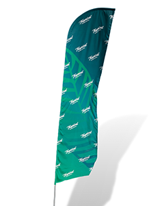 Beachflag - almindelig form med tryk