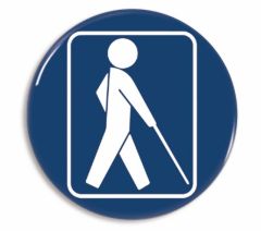 Badge med blinde- og svagseende symbol