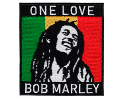 Bob Marley strygemærke One Love 80x90mm