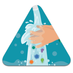 Vask dine hænder børnevenlig piktogram