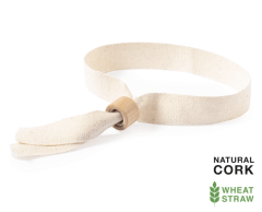 Bomuld adgangsarmbånd med bambus lås uden tryk