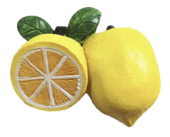 Citron køleskabsmagnet, 3D frugt magnet, 55x45mm