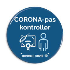Corona-pas kontrollør badge