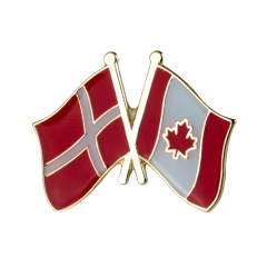 Danmark - Canada venskabsflag emaljepin