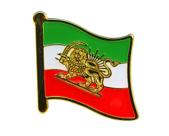 Det gamle Iranske flag / det gamle persiske flag: ”The Lion and Sun flag” pin