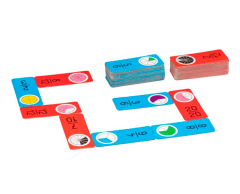 Domino matematik spil med brøker, 60 kort