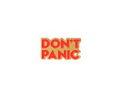 Don't panic - rød pin