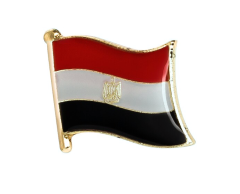 Egyptisk flag emalje pin