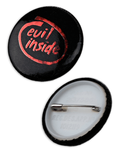 Evil inside badge 25mm