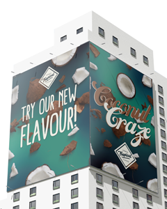 Mesh banner til bygninger og lignende